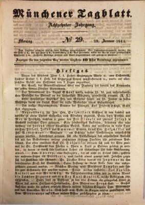 Münchener Tagblatt Montag 29. Januar 1844