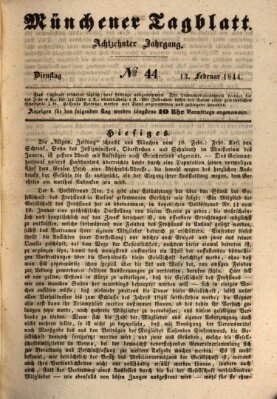 Münchener Tagblatt Dienstag 13. Februar 1844