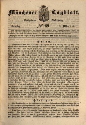 Münchener Tagblatt Samstag 9. März 1844