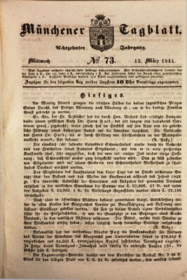 Münchener Tagblatt Mittwoch 13. März 1844