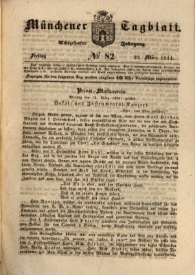 Münchener Tagblatt Freitag 22. März 1844