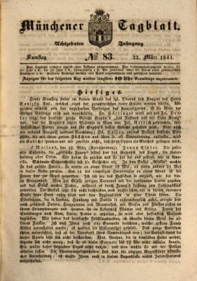 Münchener Tagblatt Samstag 23. März 1844