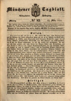 Münchener Tagblatt Montag 25. März 1844