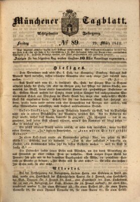 Münchener Tagblatt Freitag 29. März 1844