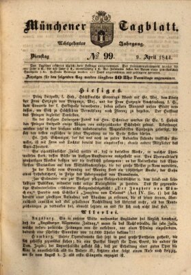 Münchener Tagblatt Dienstag 9. April 1844