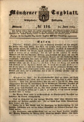 Münchener Tagblatt Mittwoch 24. April 1844