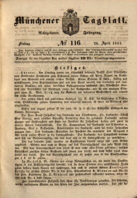 Münchener Tagblatt Freitag 26. April 1844