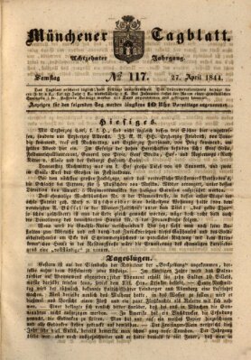 Münchener Tagblatt Samstag 27. April 1844