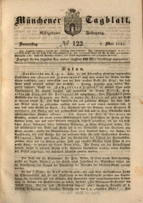 Münchener Tagblatt Donnerstag 2. Mai 1844