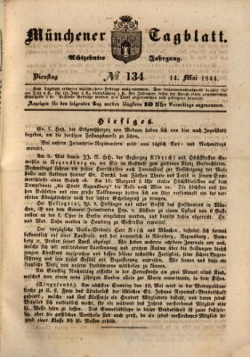 Münchener Tagblatt Dienstag 14. Mai 1844