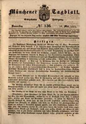 Münchener Tagblatt Donnerstag 16. Mai 1844