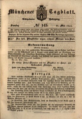 Münchener Tagblatt Samstag 25. Mai 1844