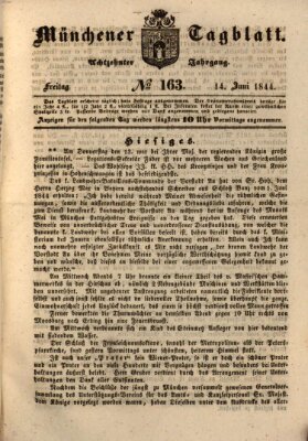 Münchener Tagblatt Freitag 14. Juni 1844