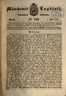 Münchener Tagblatt Montag 1. Juli 1844