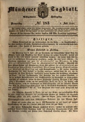 Münchener Tagblatt Donnerstag 4. Juli 1844