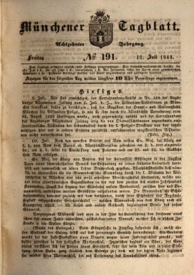 Münchener Tagblatt Freitag 12. Juli 1844
