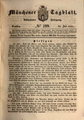 Münchener Tagblatt Samstag 20. Juli 1844