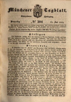 Münchener Tagblatt Donnerstag 25. Juli 1844