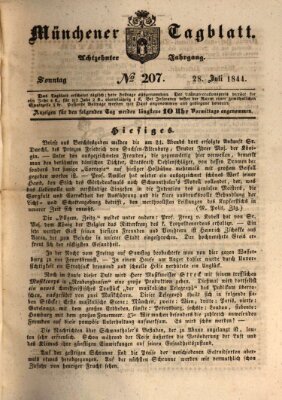 Münchener Tagblatt Sonntag 28. Juli 1844