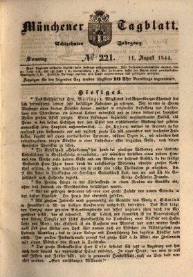 Münchener Tagblatt Sonntag 11. August 1844