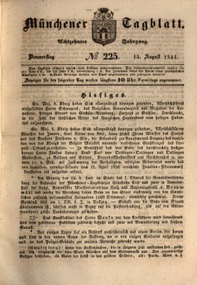 Münchener Tagblatt Donnerstag 15. August 1844