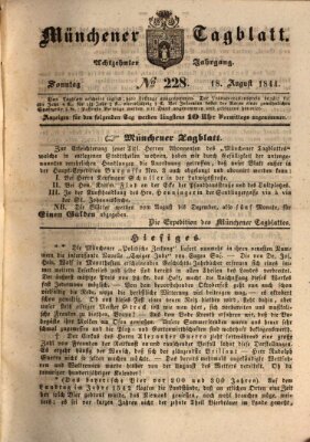 Münchener Tagblatt Sonntag 18. August 1844