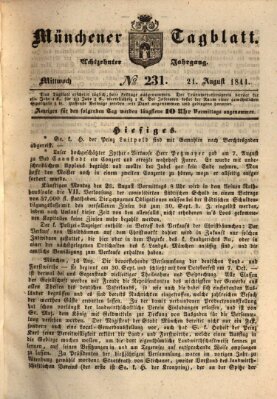 Münchener Tagblatt Mittwoch 21. August 1844