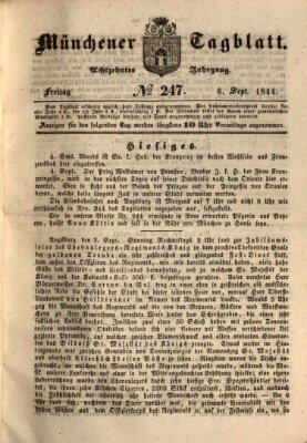 Münchener Tagblatt Freitag 6. September 1844