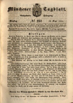 Münchener Tagblatt Dienstag 10. September 1844