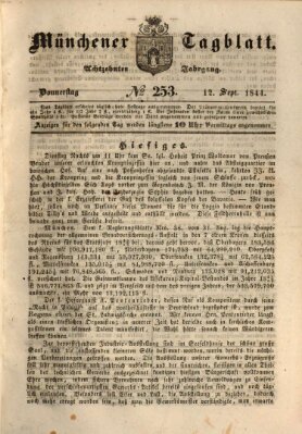 Münchener Tagblatt Donnerstag 12. September 1844