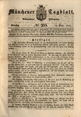 Münchener Tagblatt Samstag 14. September 1844