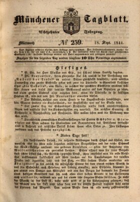 Münchener Tagblatt Mittwoch 18. September 1844