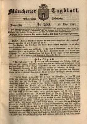 Münchener Tagblatt Donnerstag 19. September 1844