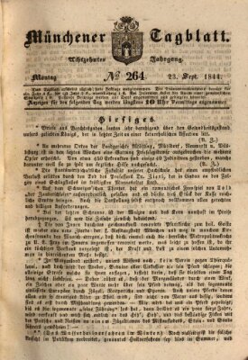 Münchener Tagblatt Montag 23. September 1844