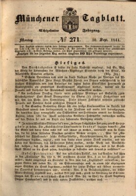 Münchener Tagblatt Montag 30. September 1844