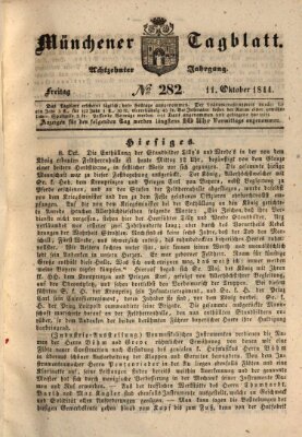 Münchener Tagblatt Freitag 11. Oktober 1844