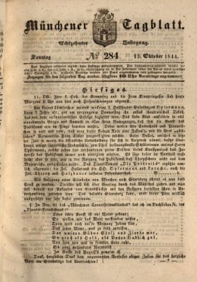 Münchener Tagblatt Sonntag 13. Oktober 1844