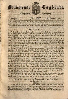 Münchener Tagblatt Samstag 26. Oktober 1844