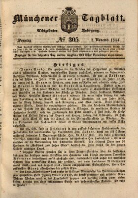 Münchener Tagblatt Sonntag 3. November 1844