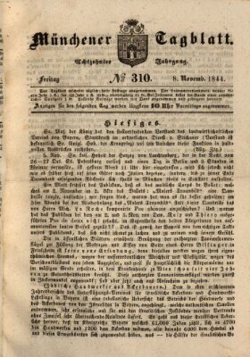 Münchener Tagblatt Freitag 8. November 1844