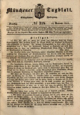 Münchener Tagblatt Samstag 16. November 1844