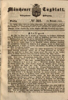 Münchener Tagblatt Dienstag 19. November 1844