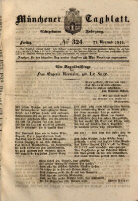 Münchener Tagblatt Freitag 22. November 1844