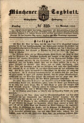 Münchener Tagblatt Samstag 23. November 1844