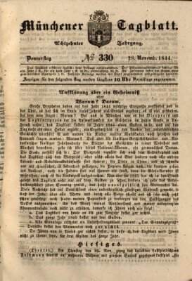 Münchener Tagblatt Donnerstag 28. November 1844