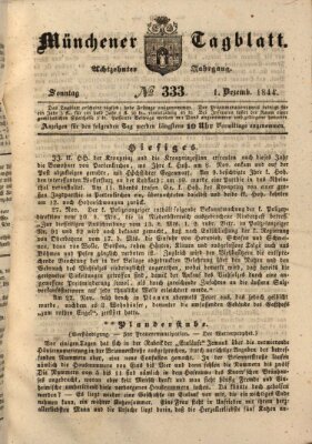 Münchener Tagblatt Sonntag 1. Dezember 1844