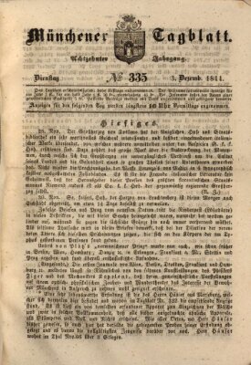 Münchener Tagblatt Dienstag 3. Dezember 1844