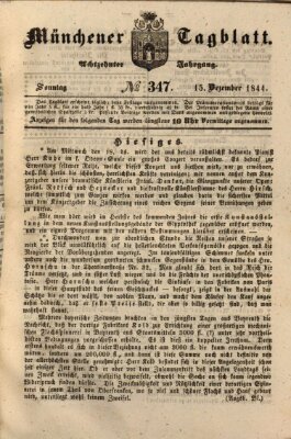 Münchener Tagblatt Sonntag 15. Dezember 1844