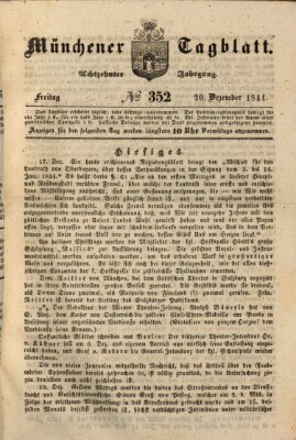 Münchener Tagblatt Freitag 20. Dezember 1844