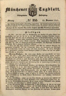 Münchener Tagblatt Montag 23. Dezember 1844